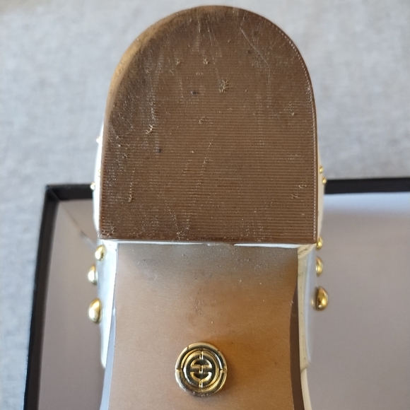 Cecelia New York Min Bare Clear Alabaster Color Blocked Studded Flats Size 8 - Picture 9 of 16